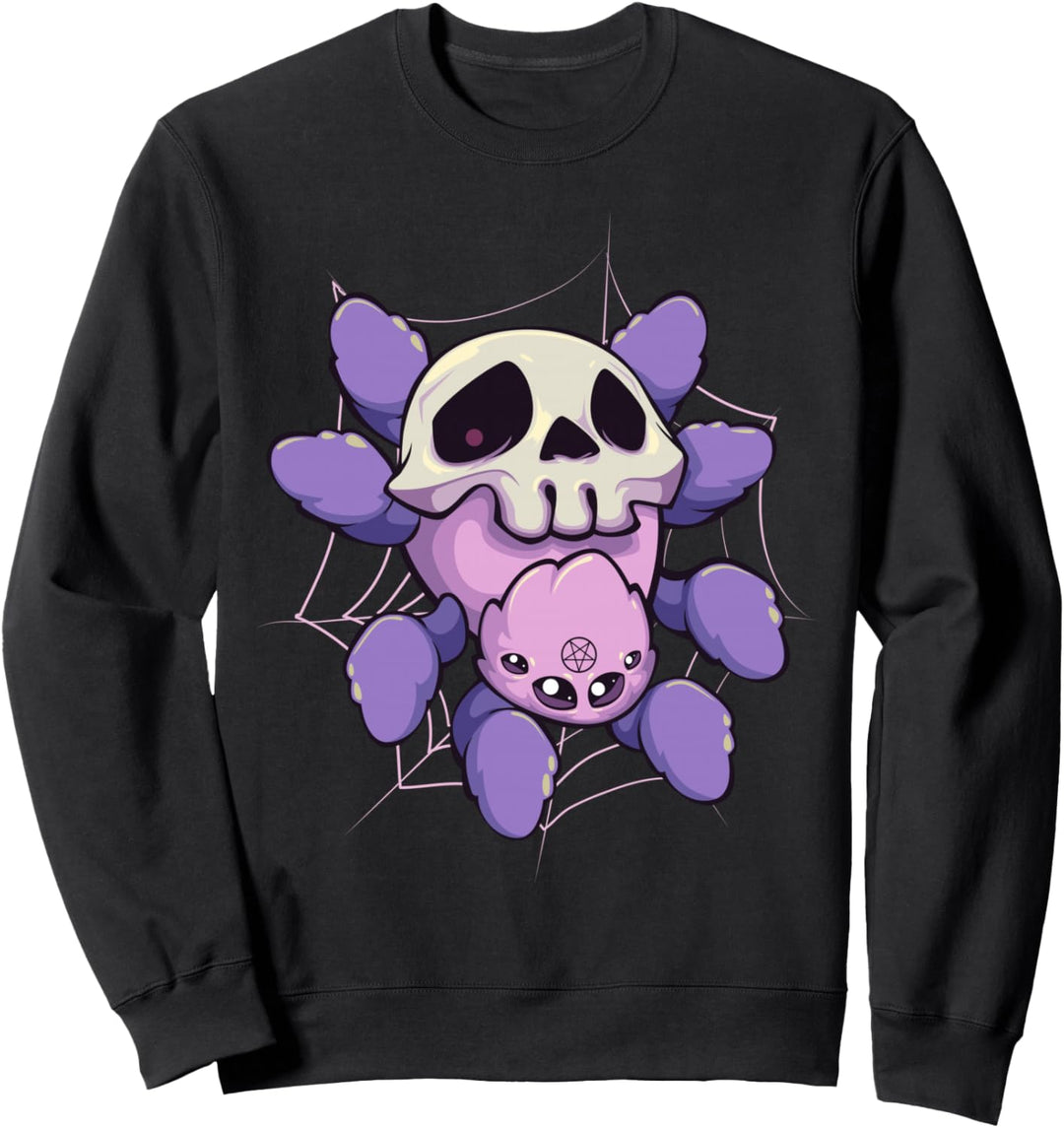 Pastel Goth Kawaii Spinne Tarantel mit Pentagramm Sweatshirt