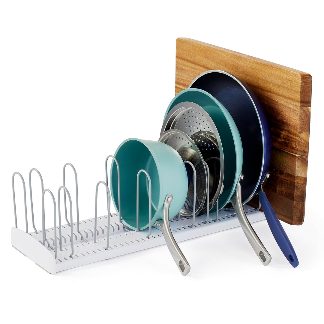 YouCopia StoreMore Erweiterbares Pfannen- und Deckelregal, 31,8 cm - 55,9 cm breit, verstellbarer Pf