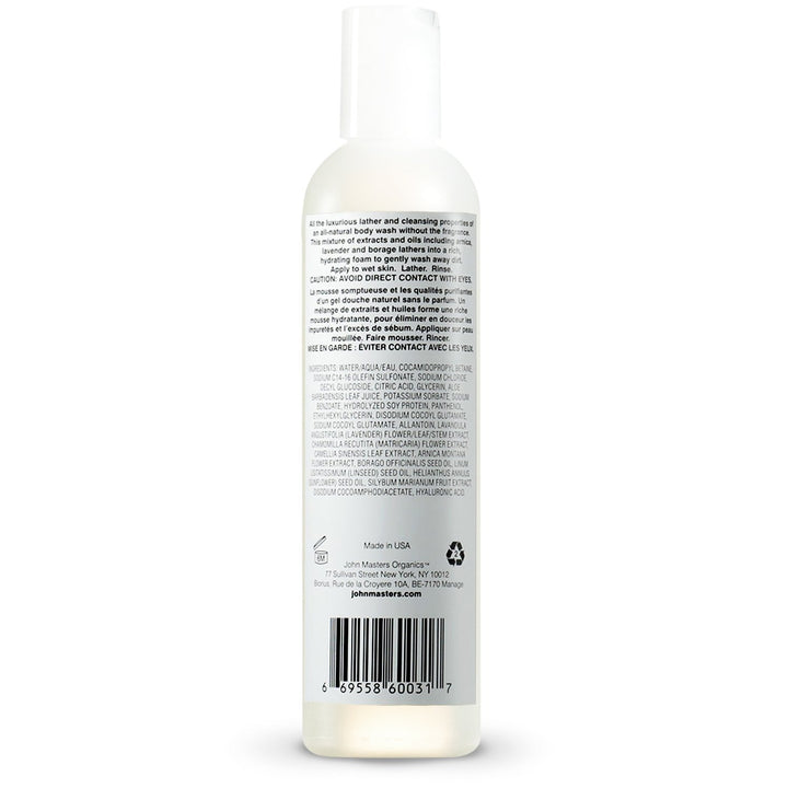 John Masters Organics bare unscented Duschgel, 236 ml