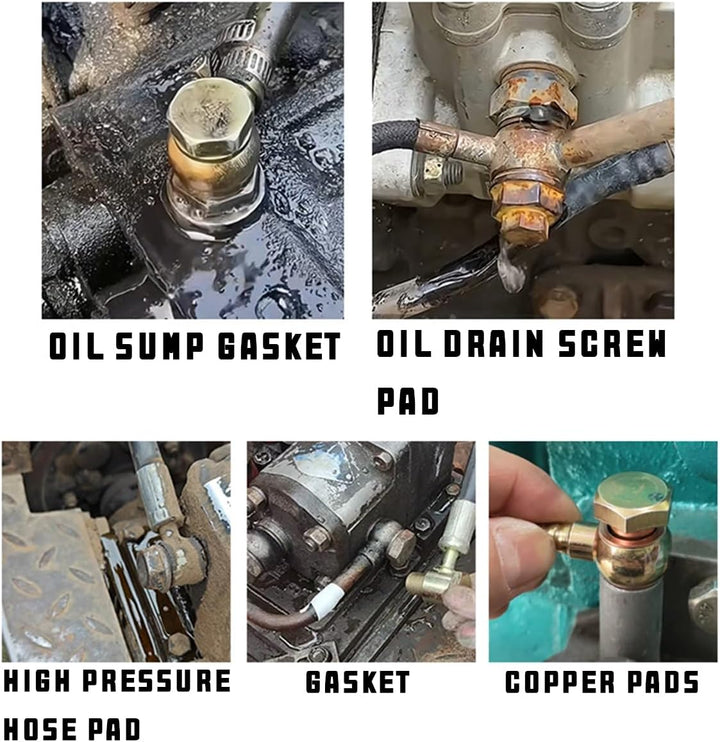 JNNJ 245 Stück Dichtungsscheibe Sortiment, Hydraulik-Dichtringe Mit Gummilippe, Hydraulik Dichtringe
