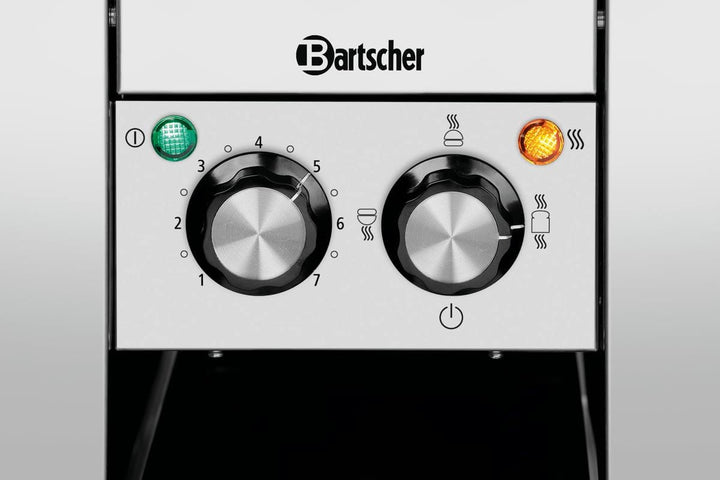 Bartscher Durchlauftoaster Mini-XS aus Edelstahl für bis zu 90 Toasts/Stunde, regelbare Bandgeschwin