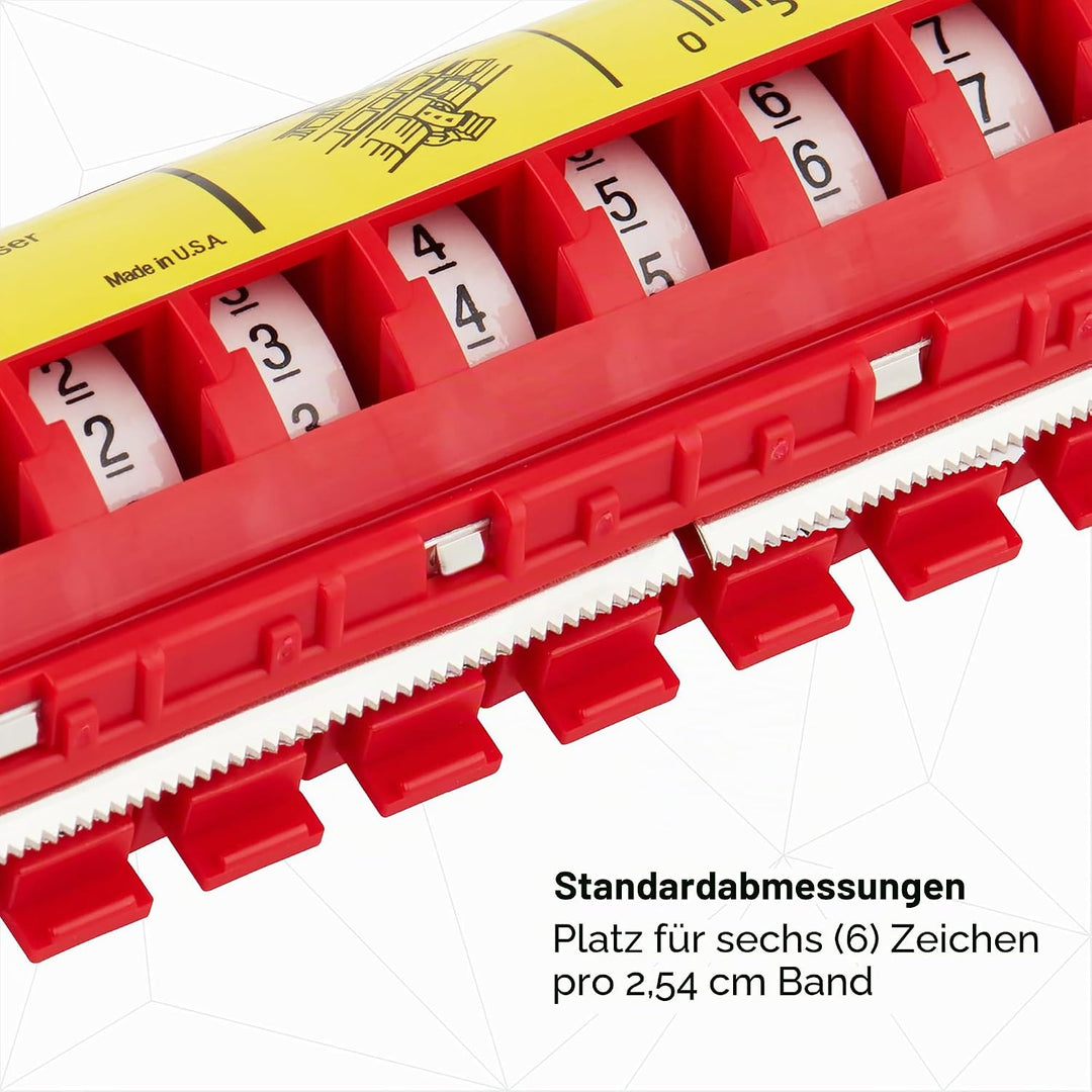 3M ScotchCode STD-0-9 Drahtmarkierungsbandabroller mit Klebeband, inklusive je 1 Rolle von 0-9 numme