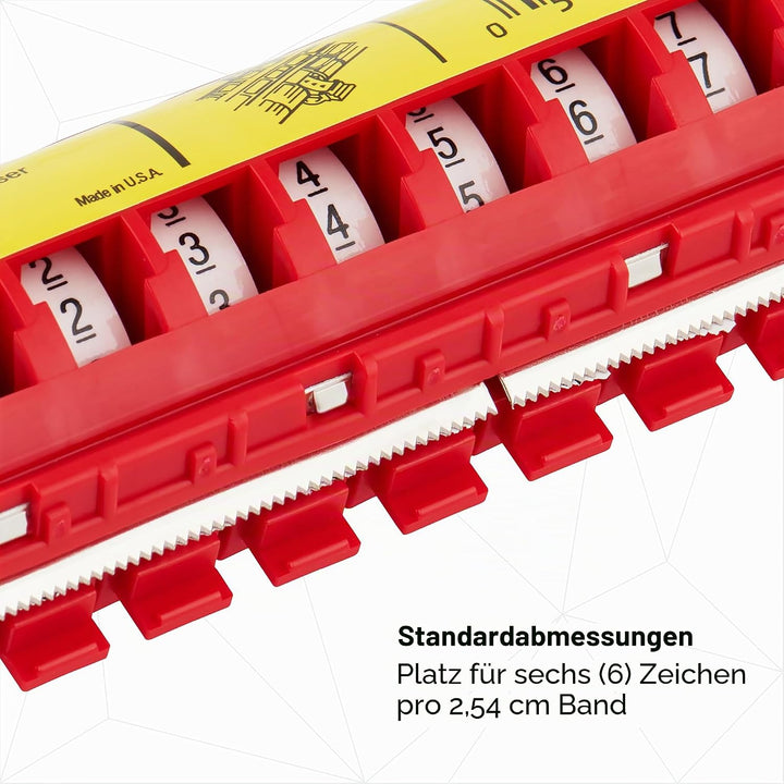 3M ScotchCode STD-0-9 Drahtmarkierungsbandabroller mit Klebeband, inklusive je 1 Rolle von 0-9 numme