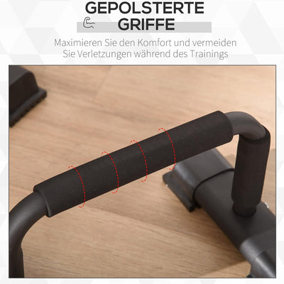 HOMCOM Liegestützgriffe 2er Set rutschfest Push Up Griffe Push up Bars Parallettes Liegestützen für