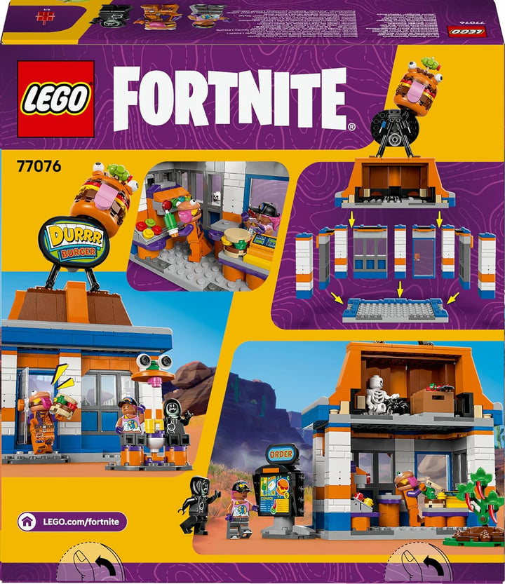 LEGO Fortnite Durrr Burger Restaurant - Gaming Spielzeug mit Strandbomber, Beefboss, Schmierfink und