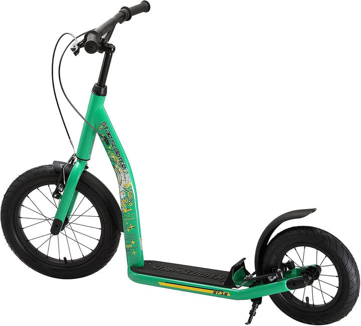 STAR SCOOTER Kinder Tret Roller ab 8 Jahre | City Kick Scooter Luftreifen Höhenverstellbar 16 Zoll N