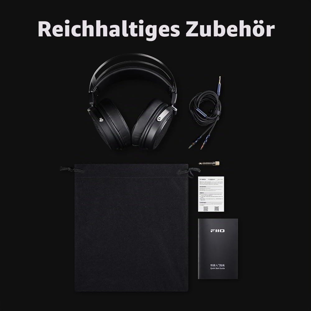 FiiO JadeAudio JT1 Professionelle Studio-Kopfhörer für Aufnahmen, Gaming-Headset mit Mikrofon, 50 mm
