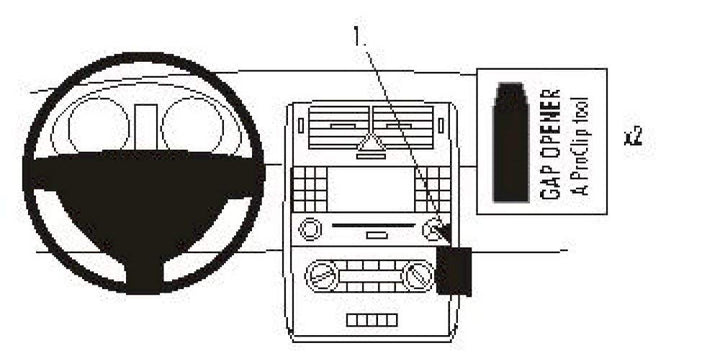 Brodit 853507 ProClip für Benz A-Class 05-09 schwarz