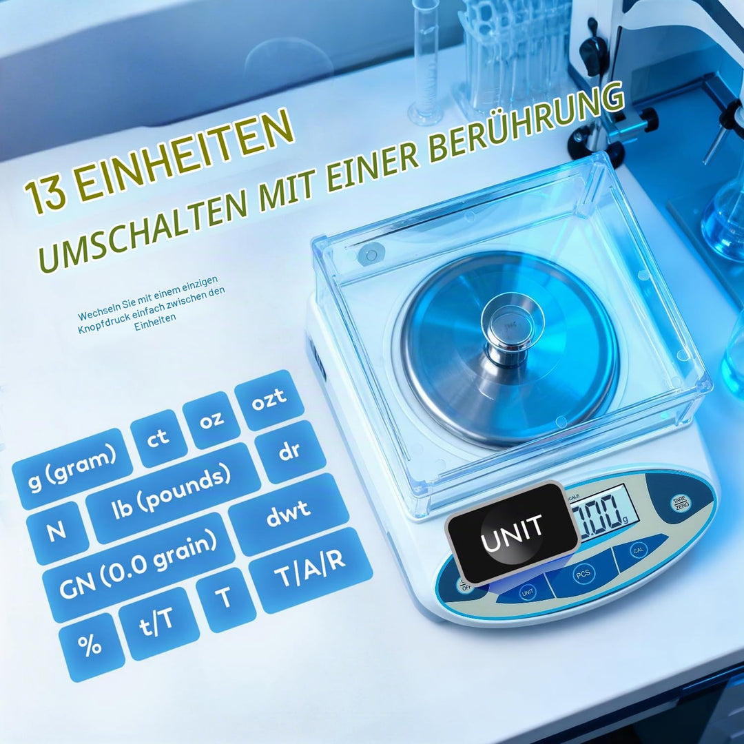 CGOLDENWALL Laborwaage 2000gx0.01g Digitale Präzision Analytische 200-3000g Optional Elektronische W