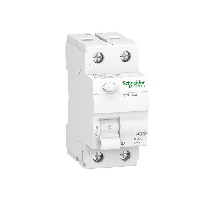 Schneider Electric Fehlerstrom-Schutzschalter IDK 2P 25A 30MA TYP A, A9Z01225, weiss 2 Polig 25 Ampe