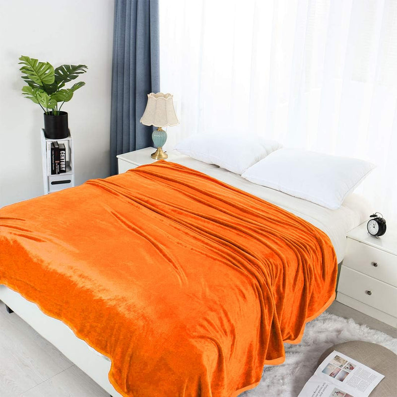 PiccoCasa Kuscheldecke Tagesdecke Fleecedecke mit Rand Microfaser Decke Weiche Warme Leichte Decke 3