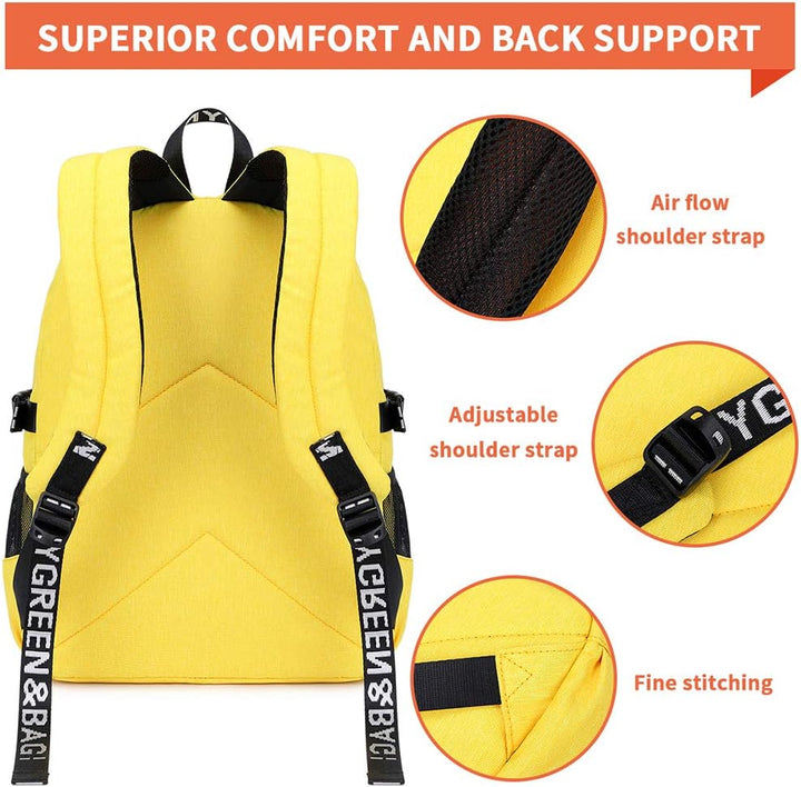 Mygreen Rucksack Damen Schulrucksack Mädchen Teenager Laptop Rucksack Daypack für 14 Zoll Laptop, wa