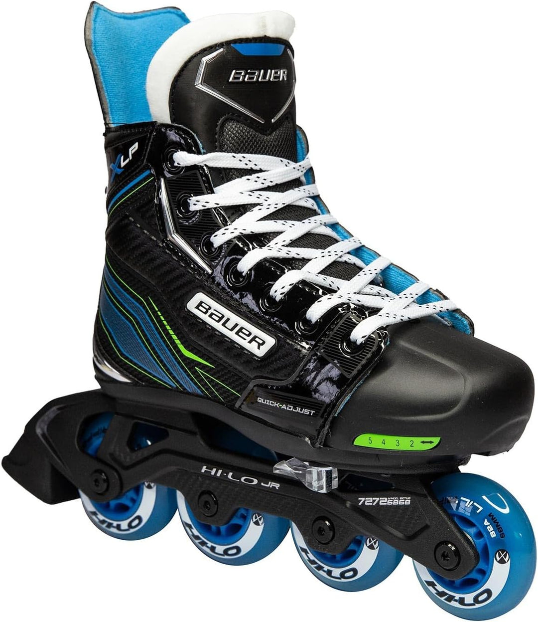Bauer X-LP Inline Skate verstellbar Junior, Weite :R = Regular, Grösse:35-38.5
