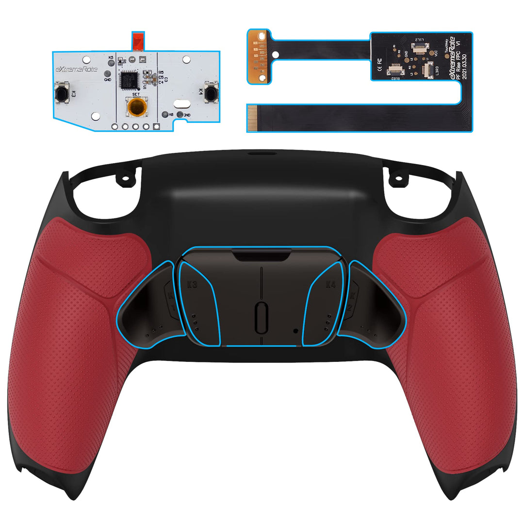 eXtremeRate Programmierbar RISE4 Remap Kit für ps5 Controller BDM-010/020,Real Metal Buttons(RMB) Re