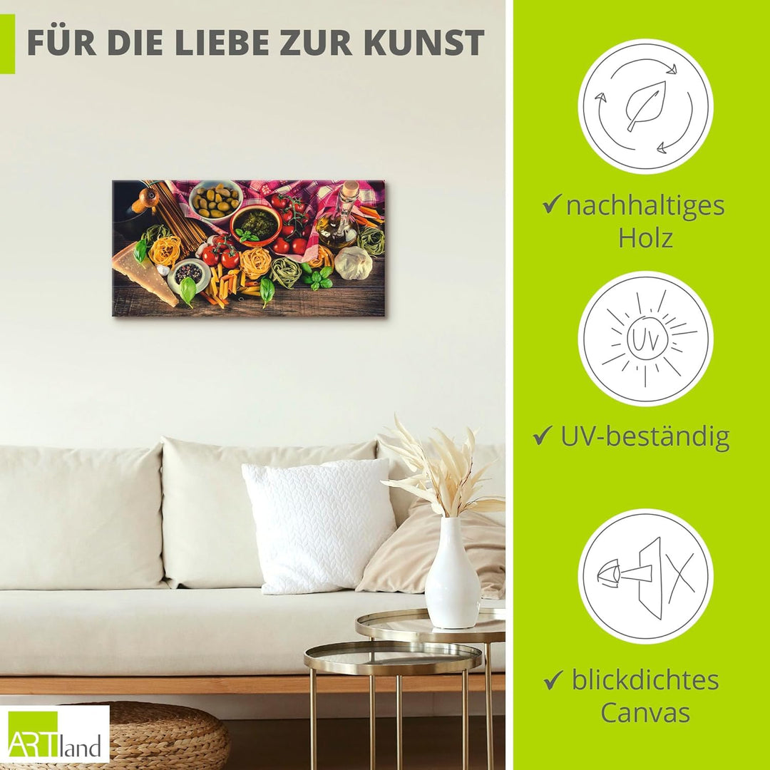 ARTland Leinwandbilder Wandbild Bild auf Leinwand 60x30 cm Ernährung & Genuss Lebensmittel Gemüse Fo