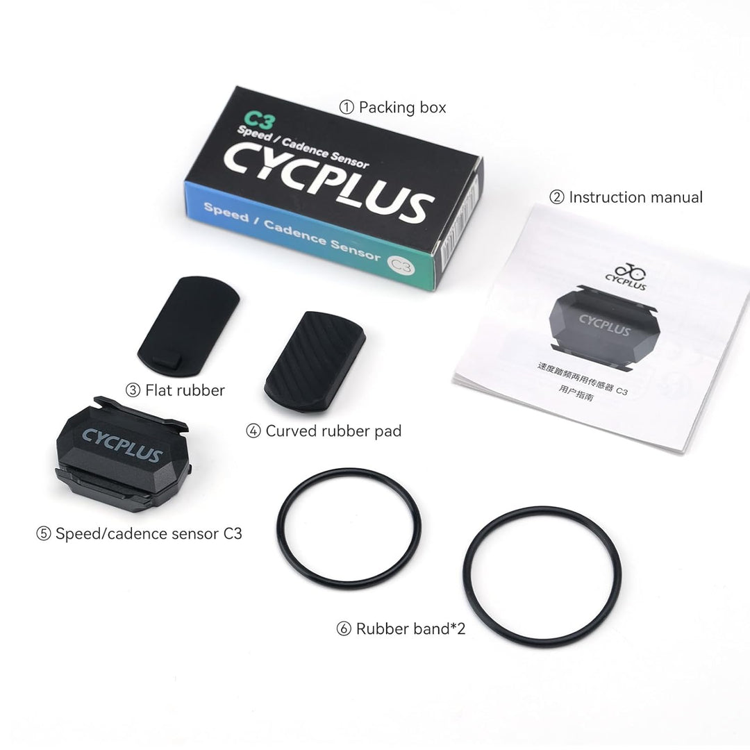 CYCPLUS Fahrrad Trittfrequenzsensor oder Geschwindigkeitssensor Dual Modul Bluetooth und ANT +
