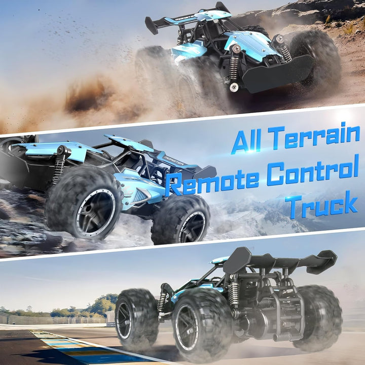 Pmgud Ferngesteuertes Auto, 2,4 GHz 1:18 Proportional 2WD 20+ km/h Hobby Offroad Monster RC Truck, w