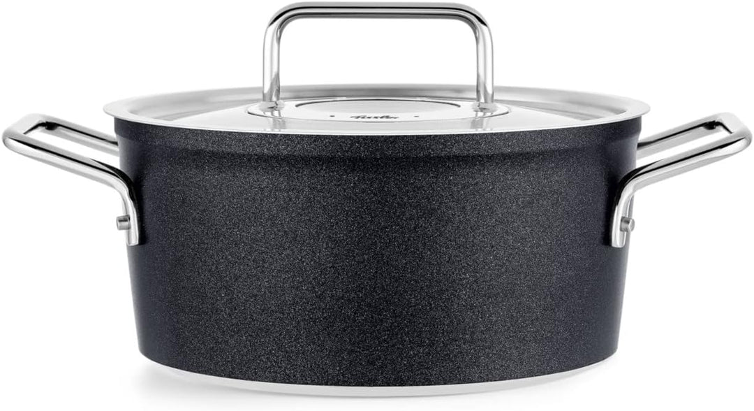 Fissler Adamant / Aluminium-Kochtopf (Ø 20 cm, 2,7L) Töpfe-beschichtet mit Metall-Deckel, antihaften