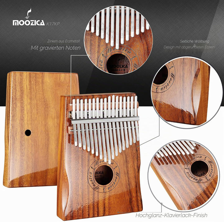 Moozica 17 Schlüssel Kalimba Marimba, High Qualität Professionelle Finger Daumen Piano Musikinstrume