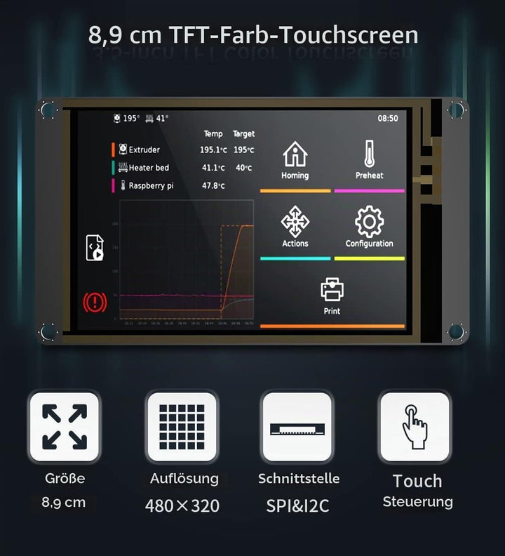 BIGTREETECH TFT35 SPI V2.1 Graphic Smart Display Kompatibel mit BTT Manta M8P/M4P/M5P, Manta E3EZ St