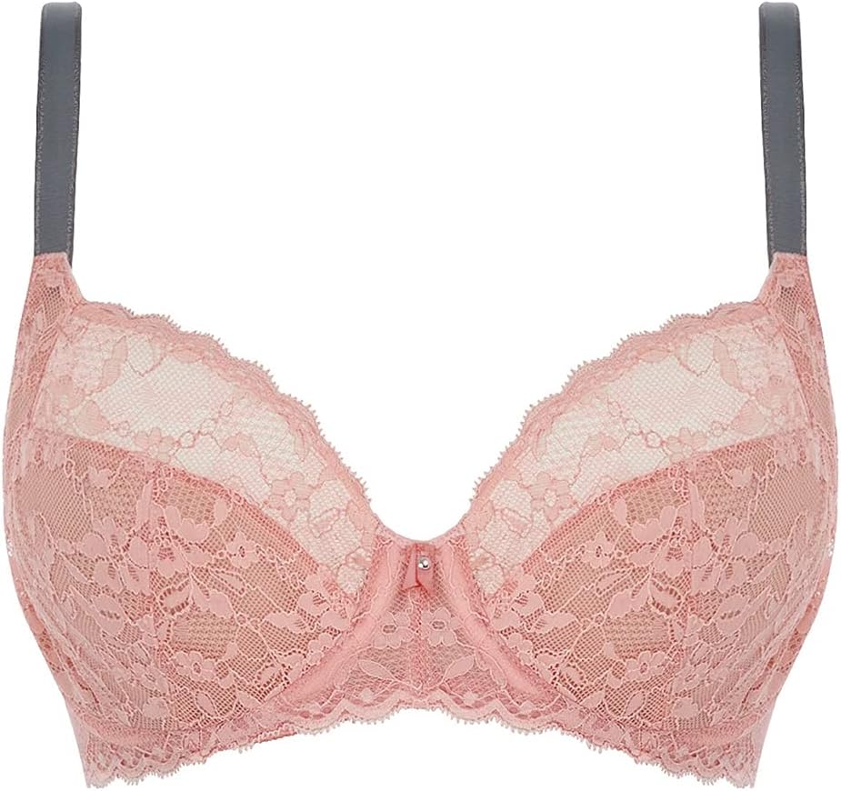 Freya Damen Offbeat Bügel seitlicher Stützfunktion Plunge-BH, Durchsichtig, Hagebutte, 80G