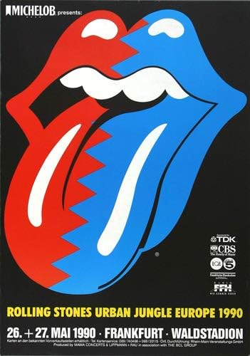 The Rolling Stones - Europe, Tour 1990 » Konzertplakat/Premium Poster | Live Konzert Veranstaltung |