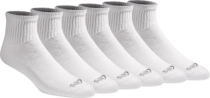 Dickies Herren Dri-Tech Moisture Control Quarter Socken Multipack, Weiss (6 Paar)