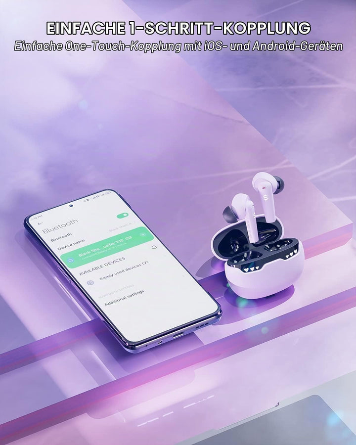 Black Shark Wireless Earbuds with Charging Case, Bluetooth 5.1 Kopfhörer mit Mikrofon für iPhone/And