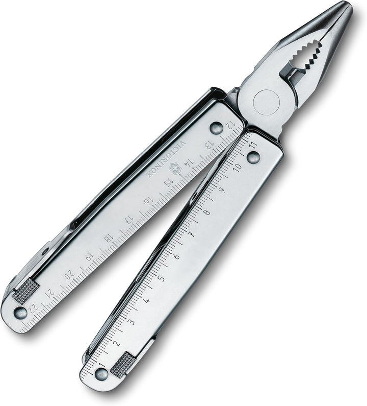 Victorinox Multifunktionstool, SwissTool, Multitool Messer, 26 Funktionen, Kombi-Spitzzange, Festste