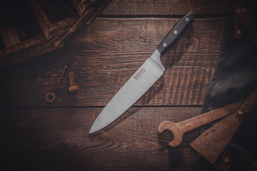 Nirosta Kochmesser Trinity 34 cm – Hochwertiger Edelstahl – Scharfes Messer in Profi-Qualität für Ob