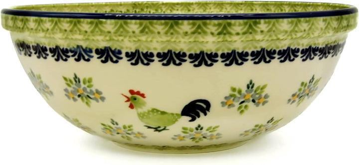 Bunzlauer Salatschale 24 cm (Dekor Hahn), Dekor Hahn