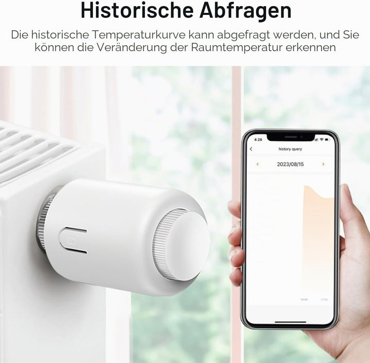Smart Thermostat Heizkörperventil Programmierbares Thermostatventil, Zigbee Thermostat zur Temperatu