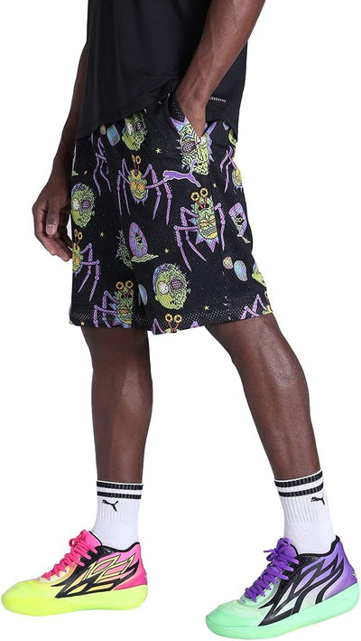 PUMA Herren x Rick and Morty Basketball-Shorts LBlack