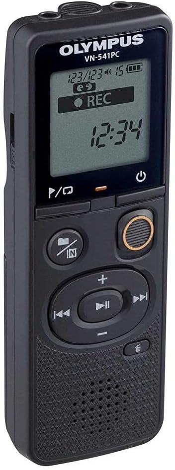 Olympus VN-541 PC hochwertiges digitales Diktiergerät mit omnidirektionalem Mikrofon, One-Touch-Aufn