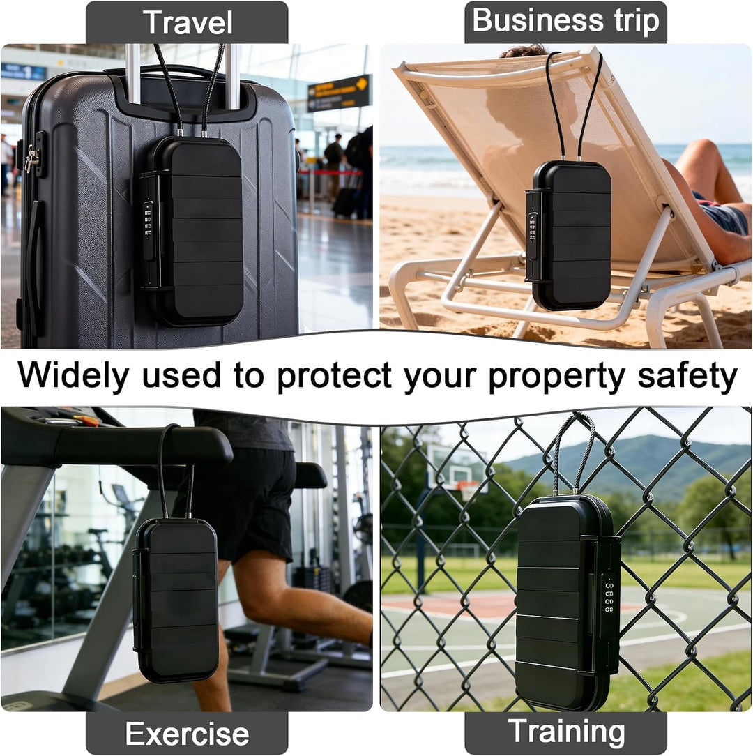 KAIYAYA Tragbarer Tresor mit Code,Sicherheitsbox Outdoor Sicherheitssafe,Wasserdicht Anti-Diebstahl,