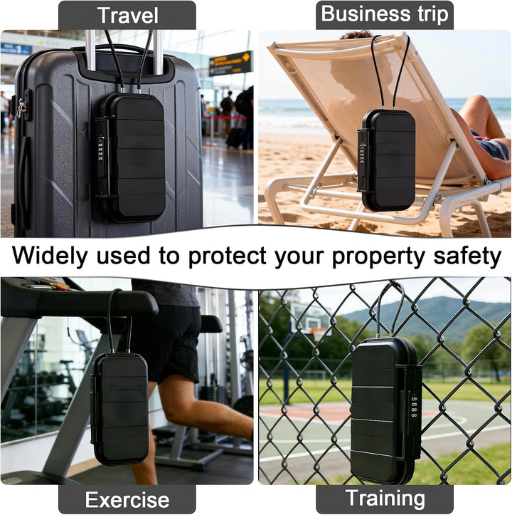 KAIYAYA Tragbarer Tresor mit Code,Sicherheitsbox Outdoor Sicherheitssafe,Wasserdicht Anti-Diebstahl,