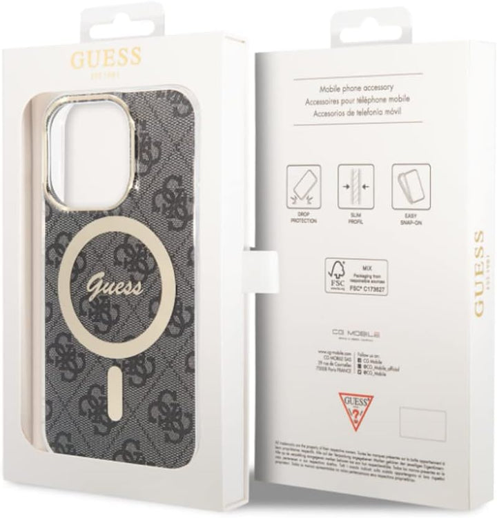 Guess 4G MagSafe Case for iPhone 14 Pro (6,1) Black - GUHMP14LH4STK
