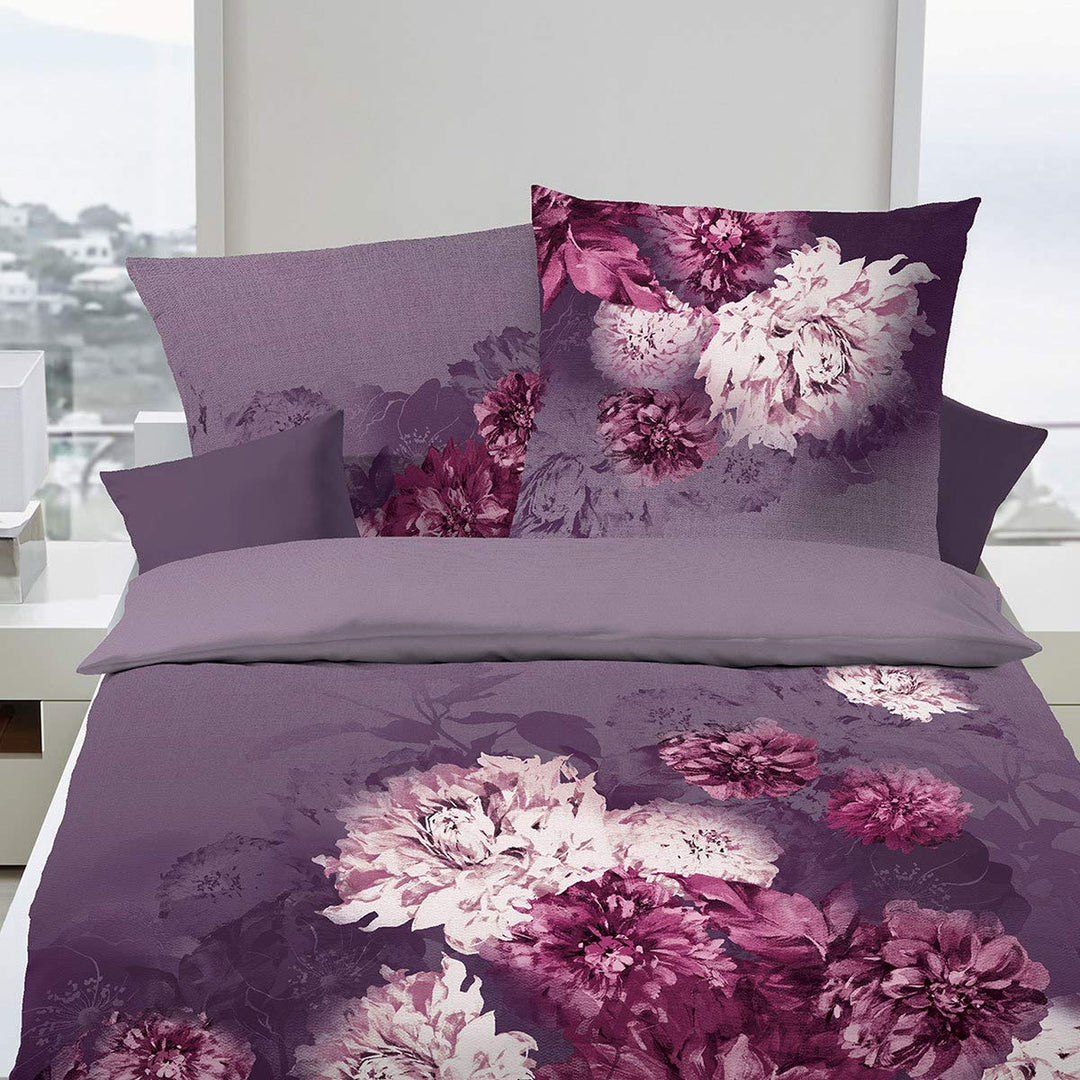 Biber Wendebettwäsche Flamenco violett 1 Bettbezug 135 x 200 cm + 1 Kissenbezug 80 x 80 cm