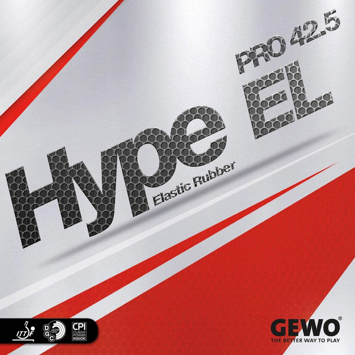 GEWO Hype EL Pro 42.5 Tischtennis Belag – spinfreudig & kontrolliert mit DGC40+ Grip-Oberfläche – Me