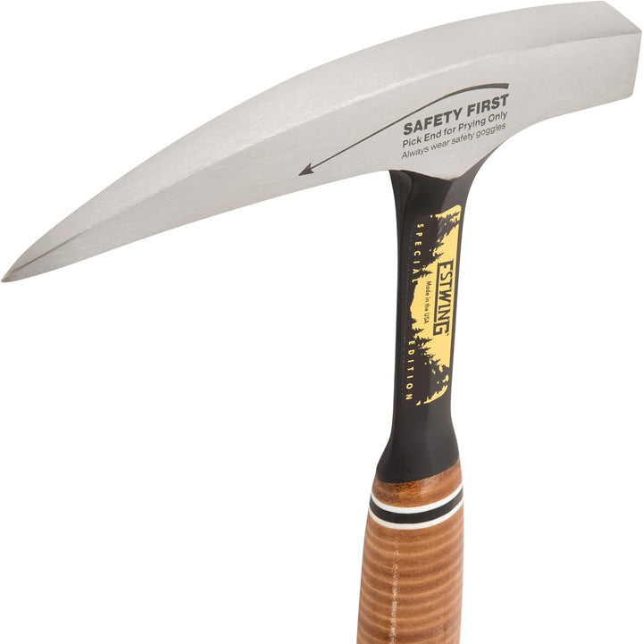 Estwing Steinpickel-Halter mit zulaufender Spitze & Ledergriff, für 625 g, E30SE Black-special Editi