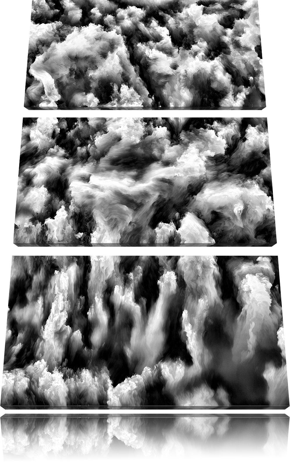 Pixxprint Monocrome, Farbflash Holi 3-Teiler Leinwandbild 120x80 Bild auf Leinwand