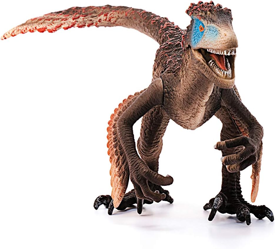 SCHLEICH Dinosaurs | Utahraptor 14582 | detailgetreuer Dino mit beweglichem Kiefer und Armen | tolle
