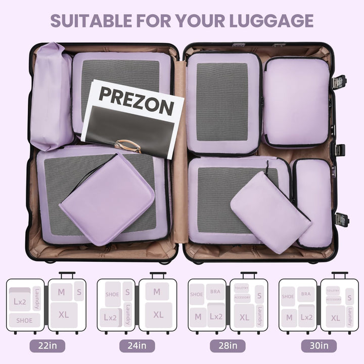 Packing Cubes for Suitcase 10 Set, Leichtgewichtige Gepäck Packing Organizer Packing Cubes für Reise