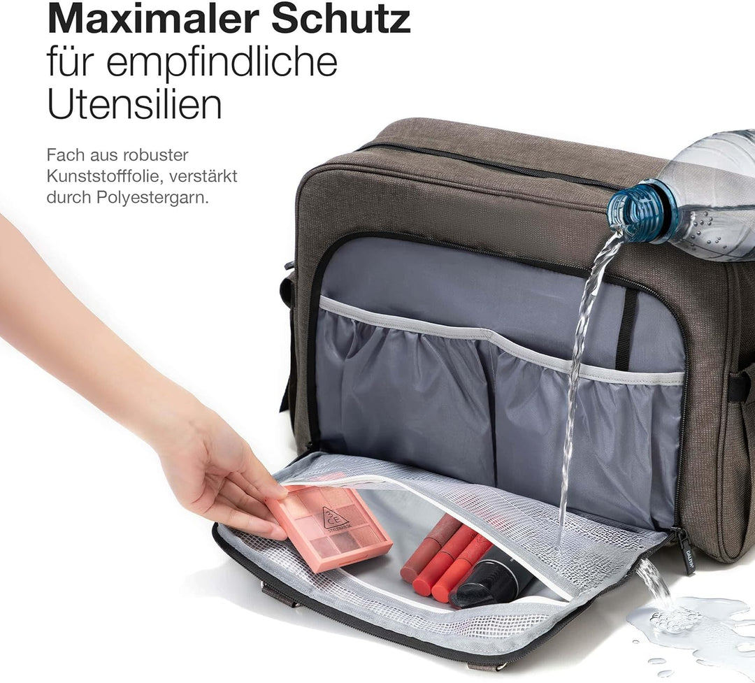 Daliya ALPINO PURE Wickeltasche 30L – 17 Fächer, Grosse Baby-Tasche mit Wickelunterlage, Thermofäche