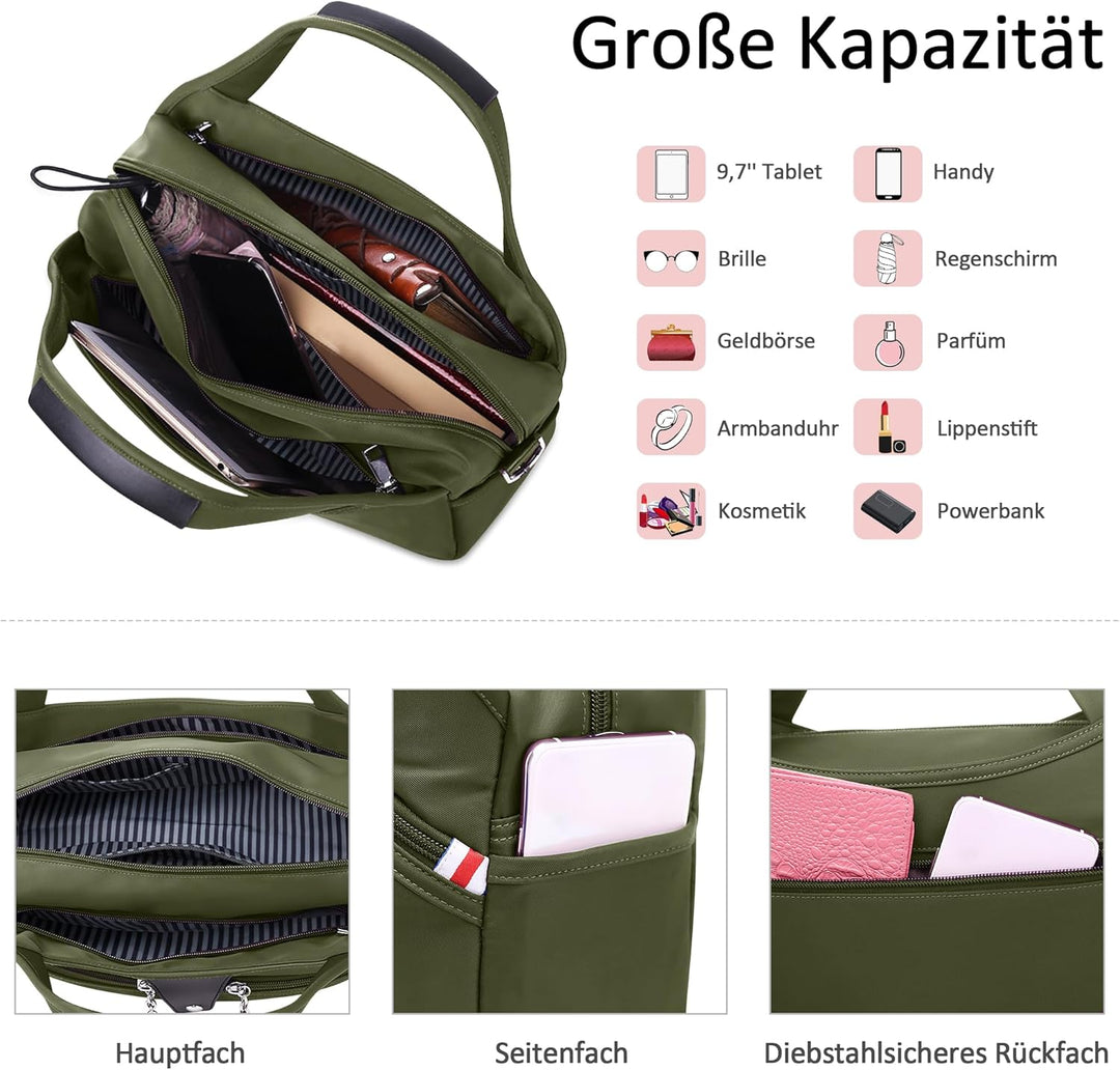 DORRISO Damen Umhängetasche Handtasche Mode Schultertasche Casual Umhängetaschen Reise Arbeit Lässig