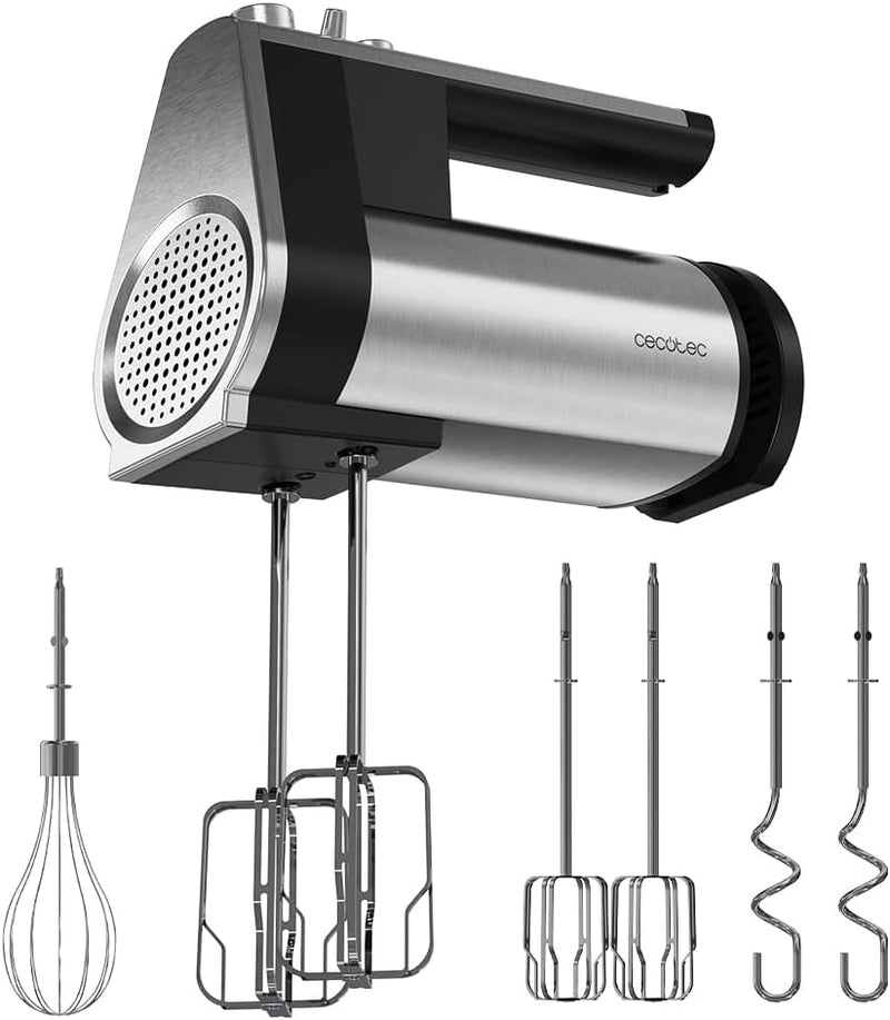 Cecotec Handrührgerät PowerTwist 500 Full Steel. 500 W, 5 Geschwindigkeiten plus Turbofunktion, 3 Zu