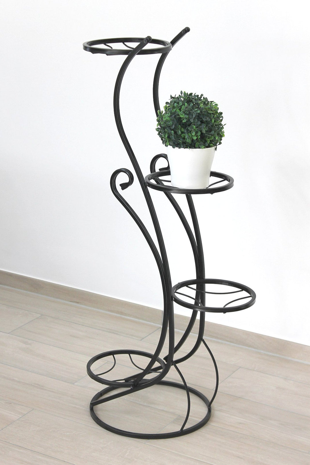 DanDiBo Blumentreppe Metall Schwarz 96 cm Blumenständer mit 4 Ablagen KW410 Blumensäule Pflanzensäul