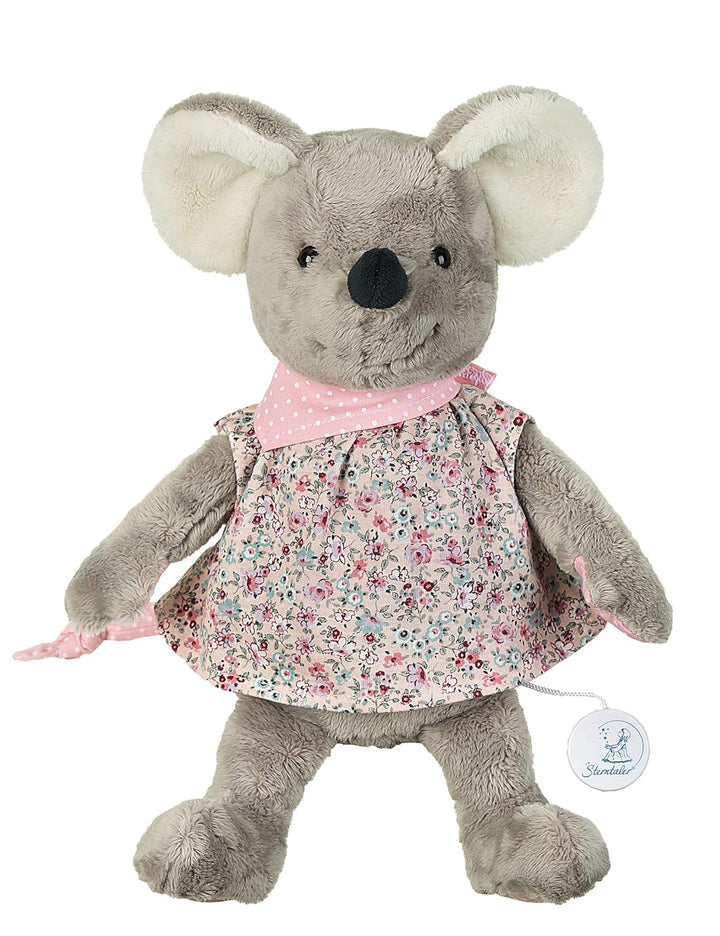 Sterntaler Spieluhr, Stofftier Maus Mabel, Austauschbares Spielwerk, Grösse: L, Mehrfarbig/Grau, 602