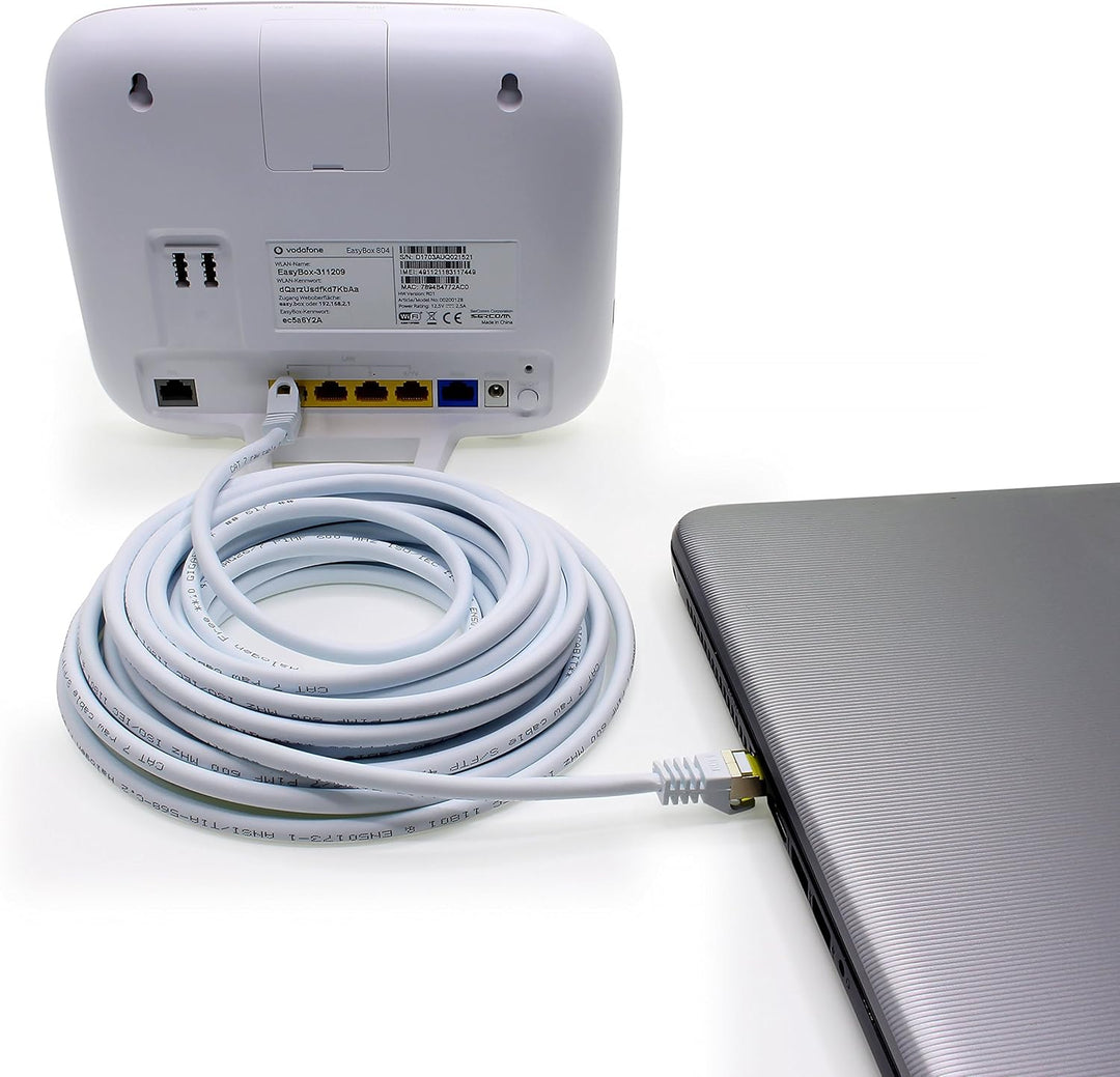 1aTTack.de Cat.7 Netzwerkkabel 5m 5 Farben 5 Stück Cat7 Ethernetkabel Netzwerk LAN Kabel Rohkabel 10