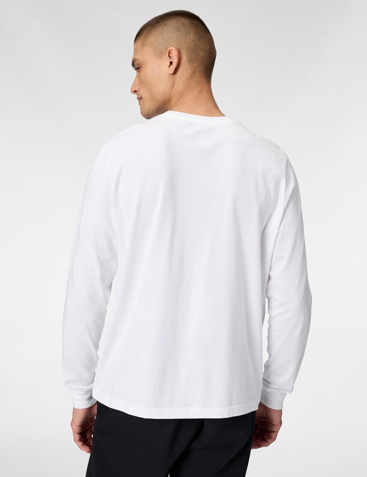 Nike Herren M NSW CLUB TEE - LS Langarm T-shirt XS Weiss / Schwarz, XS Weiss / Schwarz